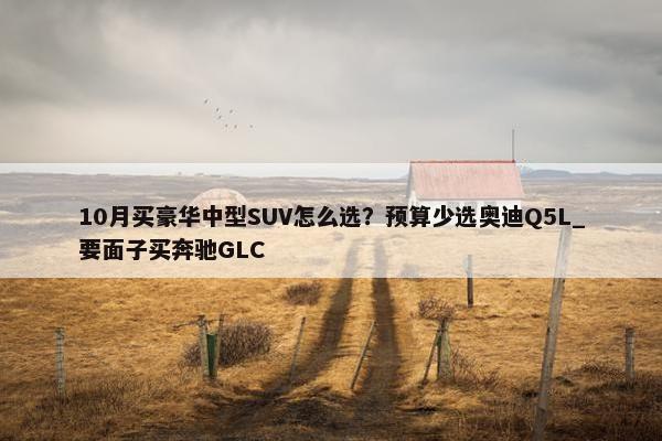 10月买豪华中型SUV怎么选？预算少选奥迪Q5L_要面子买奔驰GLC