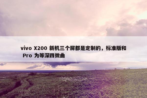 vivo X200 新机三个屏都是定制的，标准版和 Pro 为等深四微曲