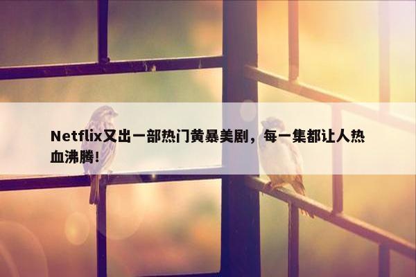 Netflix又出一部热门黄暴美剧，每一集都让人热血沸腾！