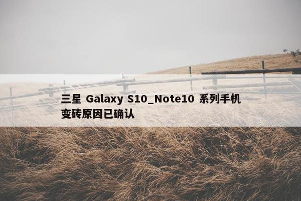 三星 Galaxy S10_Note10 系列手机变砖原因已确认