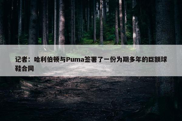 记者：哈利伯顿与Puma签署了一份为期多年的巨额球鞋合同