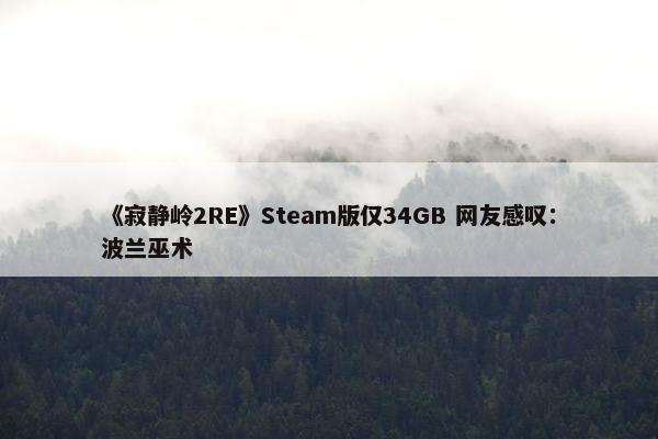 《寂静岭2RE》Steam版仅34GB 网友感叹：波兰巫术