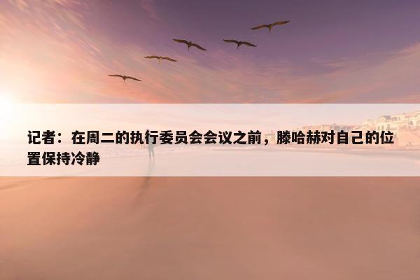 记者：在周二的执行委员会会议之前，滕哈赫对自己的位置保持冷静