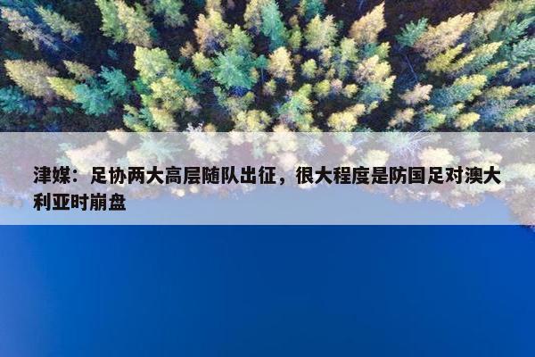 津媒：足协两大高层随队出征，很大程度是防国足对澳大利亚时崩盘