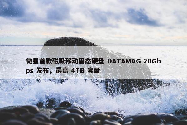 微星首款磁吸移动固态硬盘 DATAMAG 20Gbps 发布，最高 4TB 容量