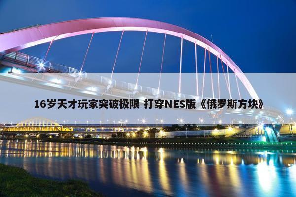 16岁天才玩家突破极限 打穿NES版《俄罗斯方块》