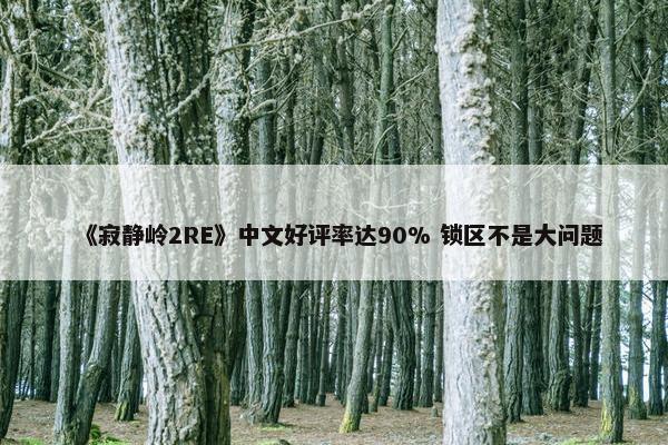 《寂静岭2RE》中文好评率达90% 锁区不是大问题