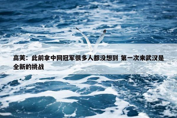 高芙：此前拿中网冠军很多人都没想到 第一次来武汉是全新的挑战