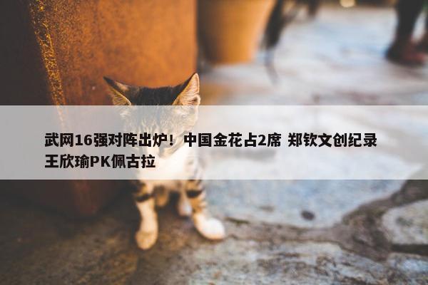 武网16强对阵出炉！中国金花占2席 郑钦文创纪录 王欣瑜PK佩古拉