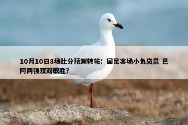 10月10日8场比分预测转帖：国足客场小负袋鼠 巴阿两强双双取胜？