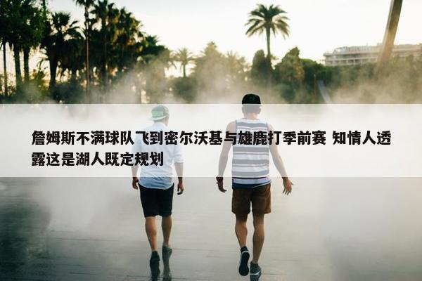 詹姆斯不满球队飞到密尔沃基与雄鹿打季前赛 知情人透露这是湖人既定规划