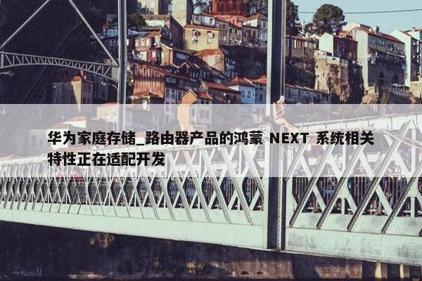 华为家庭存储_路由器产品的鸿蒙 NEXT 系统相关特性正在适配开发