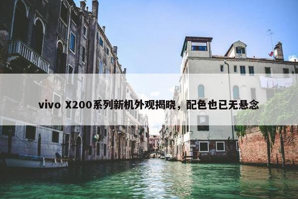 vivo X200系列新机外观揭晓，配色也已无悬念