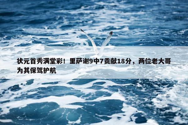 状元首秀满堂彩！里萨谢9中7贡献18分，两位老大哥为其保驾护航