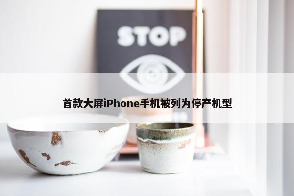 首款大屏iPhone手机被列为停产机型