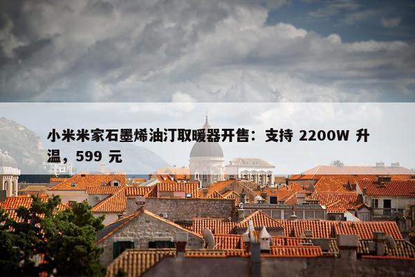 小米米家石墨烯油汀取暖器开售：支持 2200W 升温，599 元