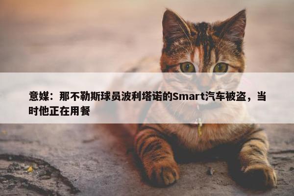 意媒：那不勒斯球员波利塔诺的Smart汽车被盗，当时他正在用餐