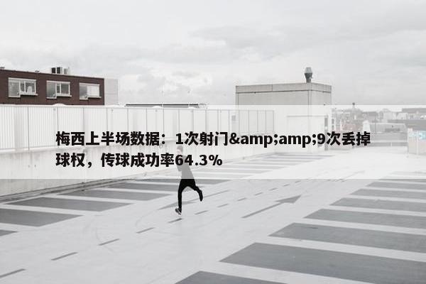 梅西上半场数据：1次射门&amp;9次丢掉球权，传球成功率64.3%