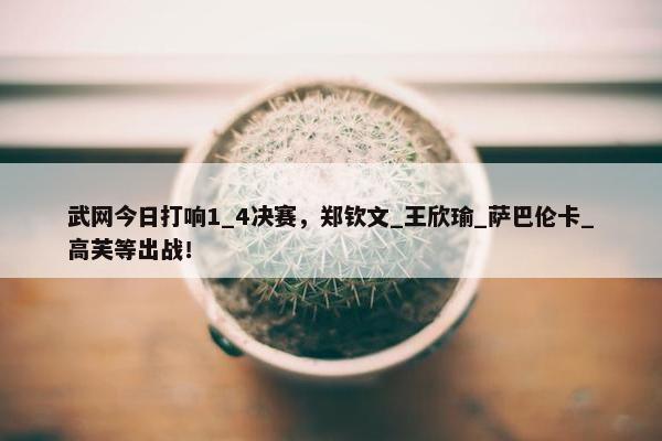 武网今日打响1_4决赛，郑钦文_王欣瑜_萨巴伦卡_高芙等出战！