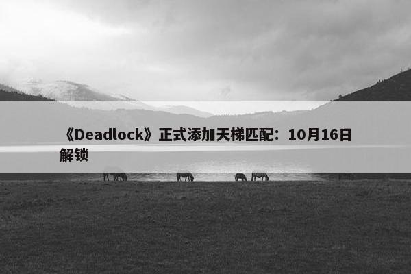 《Deadlock》正式添加天梯匹配：10月16日解锁