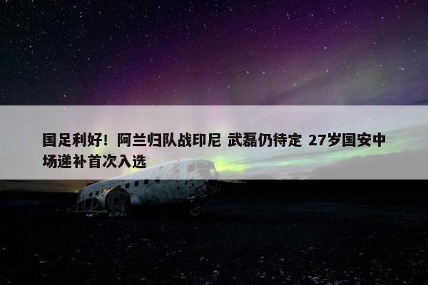 国足利好！阿兰归队战印尼 武磊仍待定 27岁国安中场递补首次入选