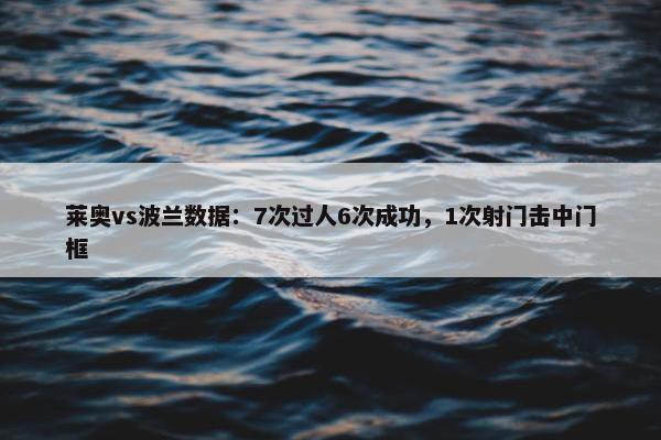 莱奥vs波兰数据：7次过人6次成功，1次射门击中门框