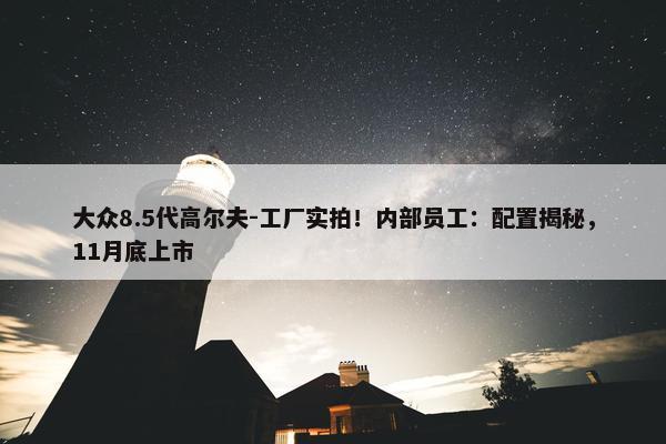 大众8.5代高尔夫-工厂实拍！内部员工：配置揭秘，11月底上市