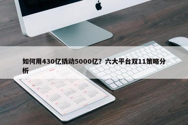 如何用430亿撬动5000亿？六大平台双11策略分析