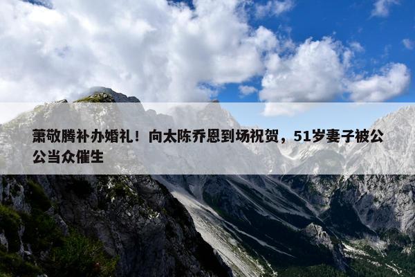 萧敬腾补办婚礼！向太陈乔恩到场祝贺，51岁妻子被公公当众催生