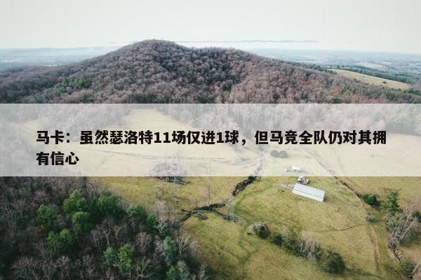 马卡：虽然瑟洛特11场仅进1球，但马竞全队仍对其拥有信心