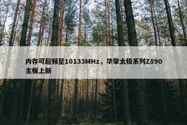 内存可超频至10133MHz，华擎太极系列Z890主板上新