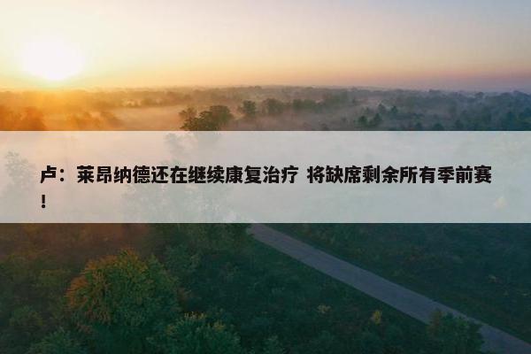 卢：莱昂纳德还在继续康复治疗 将缺席剩余所有季前赛！