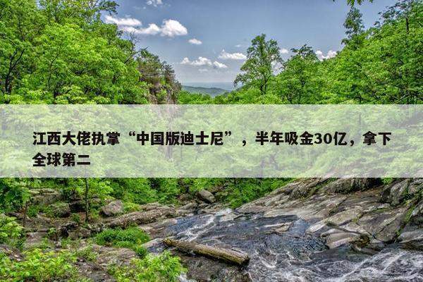 江西大佬执掌“中国版迪士尼”，半年吸金30亿，拿下全球第二