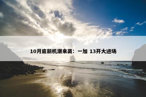 10月底新机潮来袭：一加 13开大进场