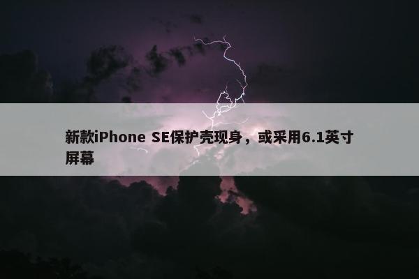 新款iPhone SE保护壳现身，或采用6.1英寸屏幕