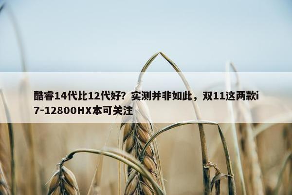 酷睿14代比12代好？实测并非如此，双11这两款i7-12800HX本可关注