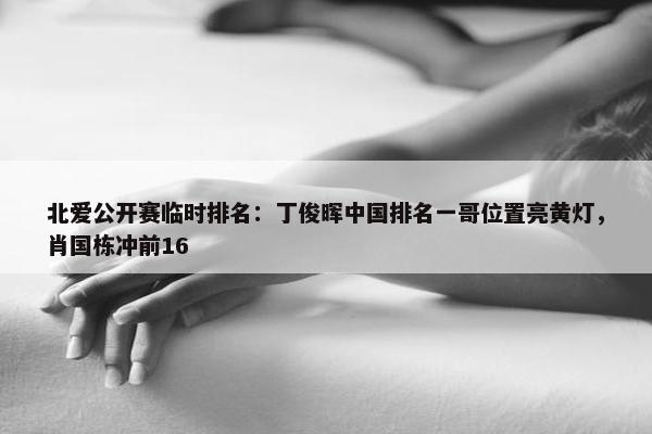 北爱公开赛临时排名：丁俊晖中国排名一哥位置亮黄灯，肖国栋冲前16