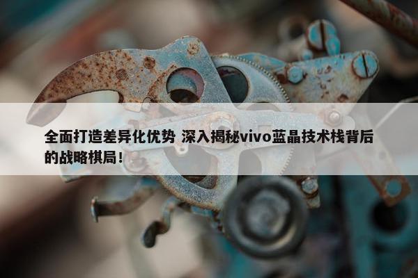 全面打造差异化优势 深入揭秘vivo蓝晶技术栈背后的战略棋局！