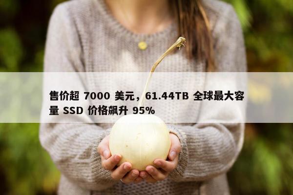 售价超 7000 美元，61.44TB 全球最大容量 SSD 价格飙升 95%