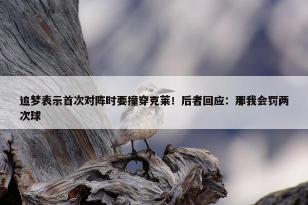 追梦表示首次对阵时要撞穿克莱！后者回应：那我会罚两次球