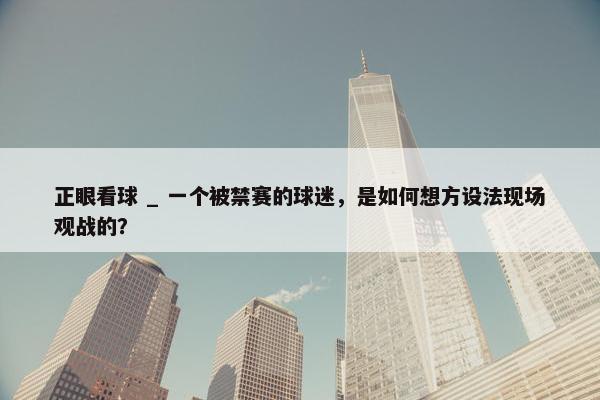 正眼看球 _ 一个被禁赛的球迷，是如何想方设法现场观战的？