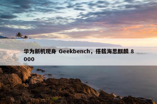 华为新机现身 Geekbench，搭载海思麒麟 8000