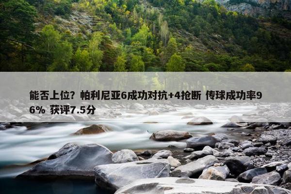 能否上位？帕利尼亚6成功对抗+4抢断 传球成功率96% 获评7.5分