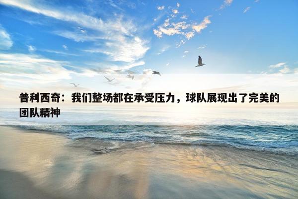 普利西奇：我们整场都在承受压力，球队展现出了完美的团队精神