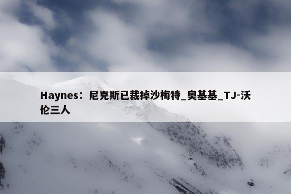 Haynes：尼克斯已裁掉沙梅特_奥基基_TJ-沃伦三人