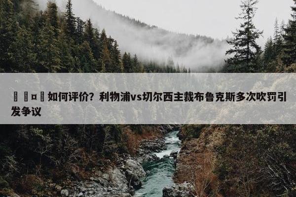 🤔如何评价？利物浦vs切尔西主裁布鲁克斯多次吹罚引发争议