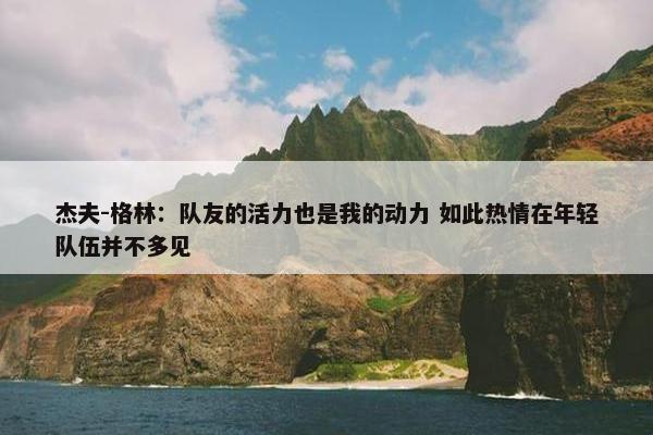 杰夫-格林：队友的活力也是我的动力 如此热情在年轻队伍并不多见