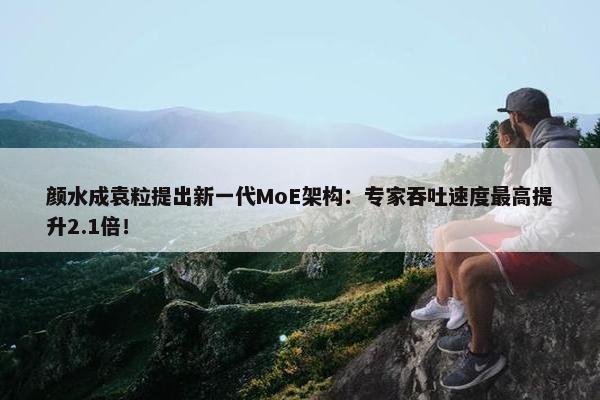 颜水成袁粒提出新一代MoE架构：专家吞吐速度最高提升2.1倍！