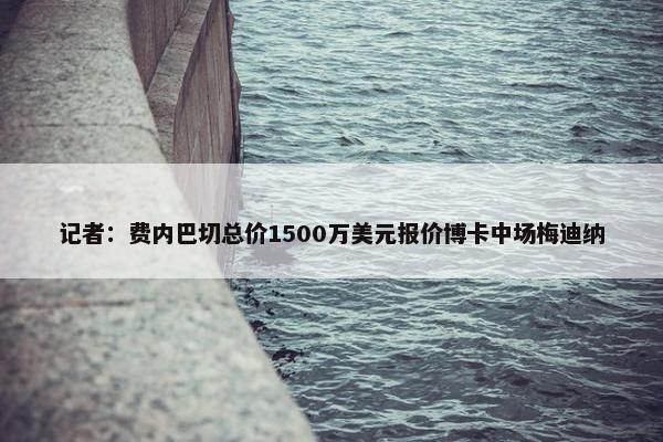 记者：费内巴切总价1500万美元报价博卡中场梅迪纳