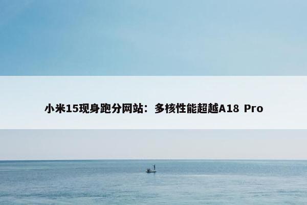 小米15现身跑分网站：多核性能超越A18 Pro